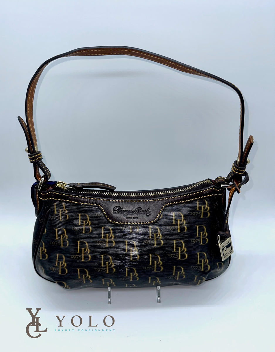 Dooney and Bourke Signature 1975 Patty Pouchette Demi YOLO YOLO Luxury Consignment