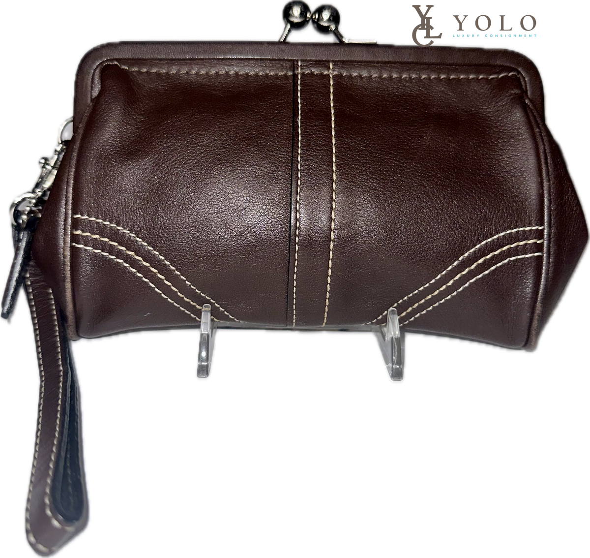 Coach Black store Leather Wristlet