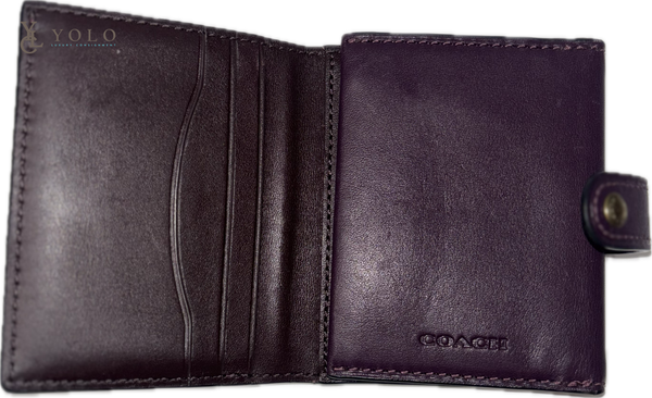 Coach Leather Small Trifold Wallet