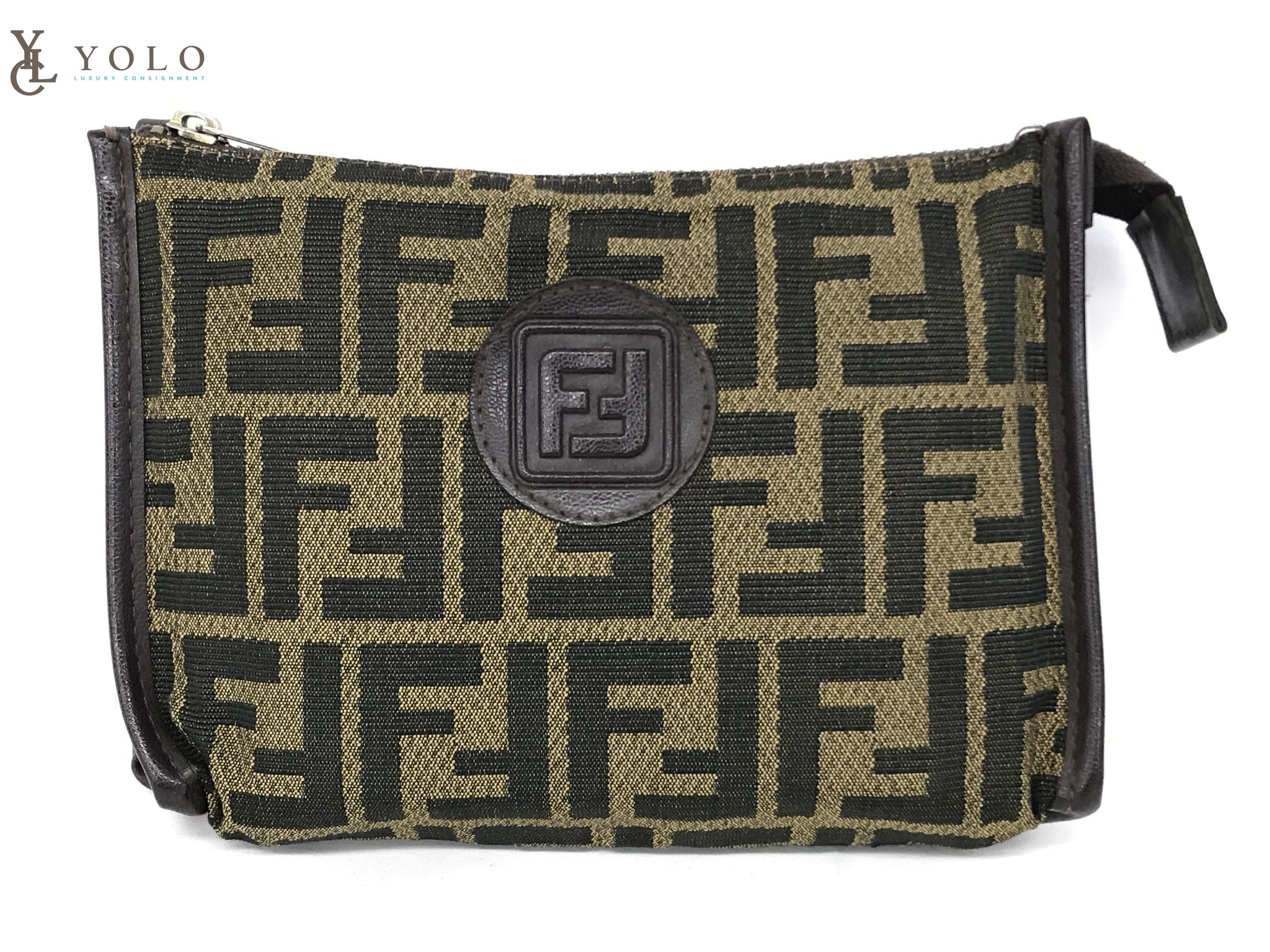 Authentic Preloved Fendi Zucca Pouch – YOLO Luxury Consignment