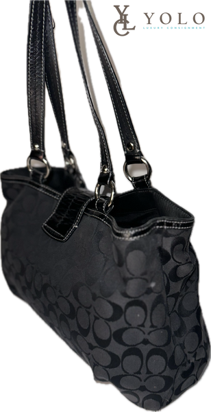 Coach Signature Jacquard Soho East West Tote