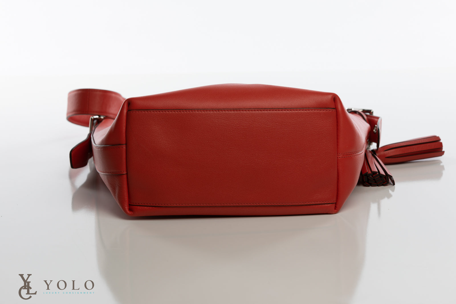 Online COACH Legacy Large Red Leather Bucket Bag