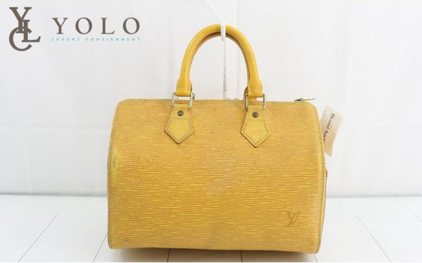 Louis Vuitton Epi Yellow Leather Speedy 25 Bag