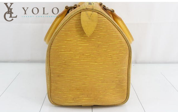 Louis Vuitton Epi Yellow Leather Speedy 25 Bag