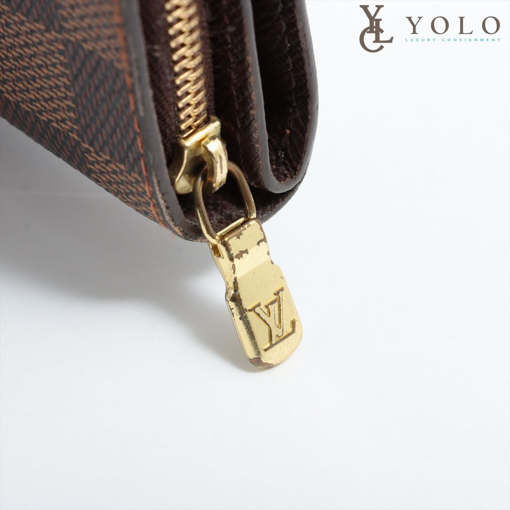 Louis Vuitton LOUIS VUITTON Damier Zippy Round Long Wallet Ebene