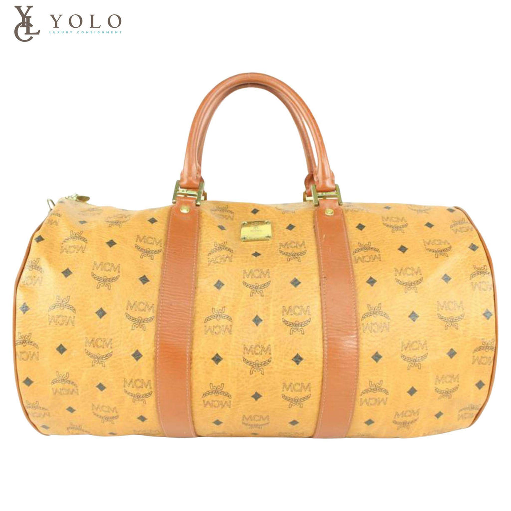 Authentic Preloved MCM Visetos Monogram Boston Weekend Duffle Bag – YOLO  Luxury Consignment