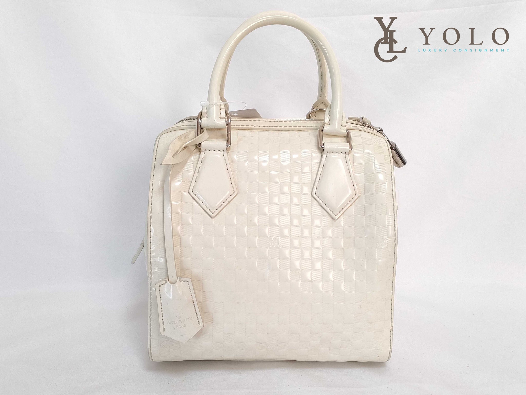 Louis Vuitton Limited Edition Cream Damier Facette Speedy Cube PM