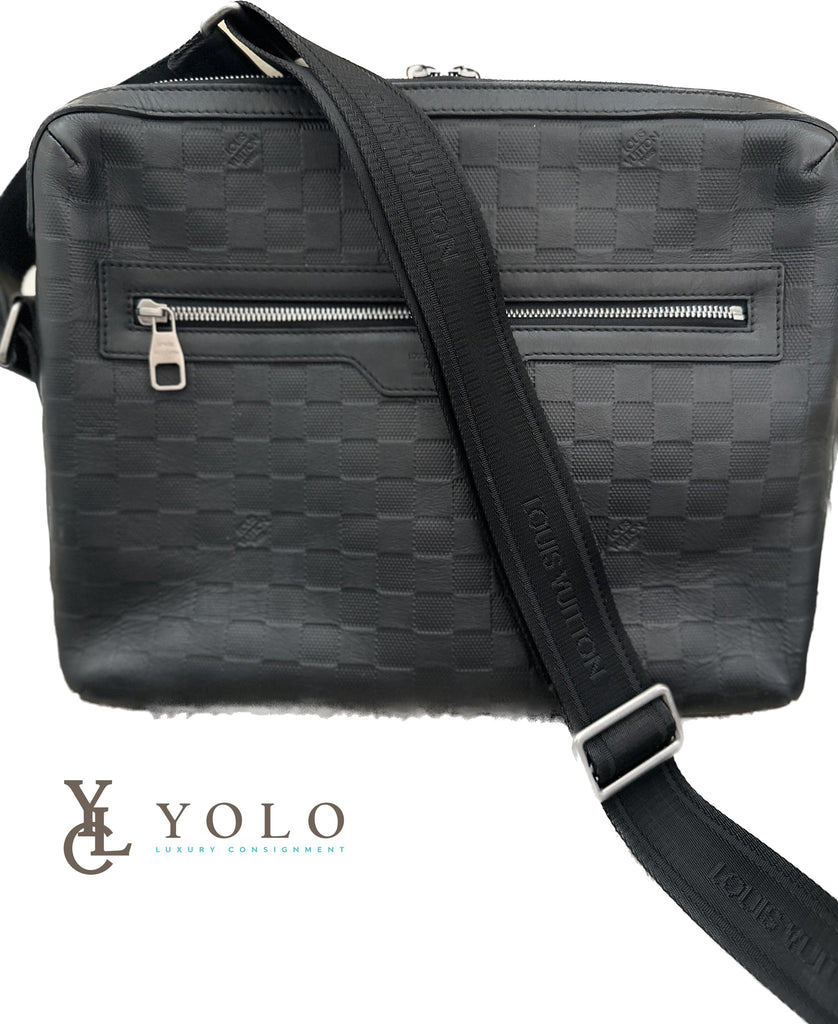 Louis Vuitton Black Damier Infini Calypso Messenger GM Bag Louis