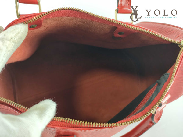 Louis Vuitton Epi Red Speedy 35 Bag