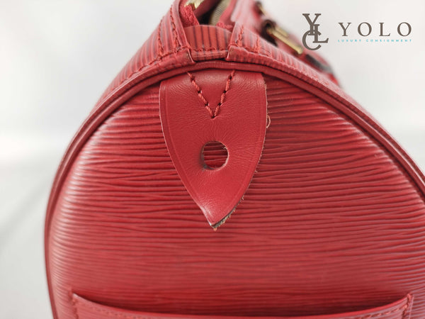 Louis Vuitton Epi Red Speedy 35 Bag