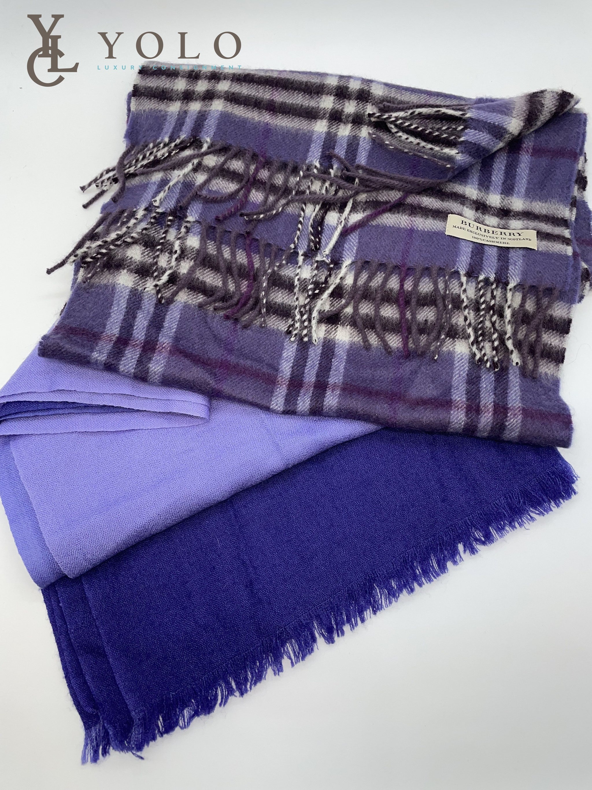 Authentic Preloved Burberry Cashmere Scarf YOLO Luxury Consignment