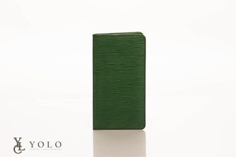 Louis Vuitton Epi Green Leather Long Card Wallet