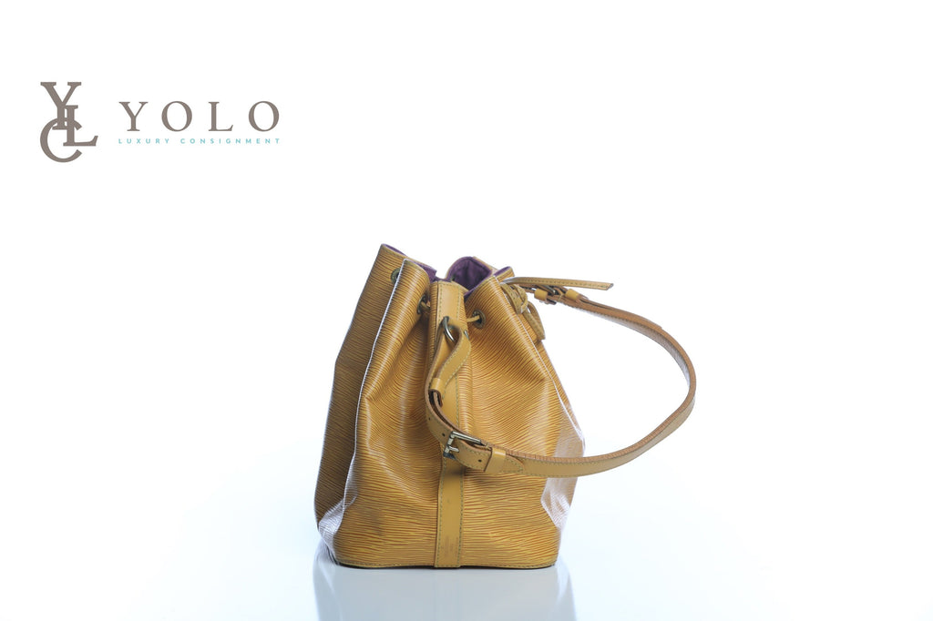 Louis Vuitton Tassil Yellow Epi Leather Petit Noe Shoulder Bag