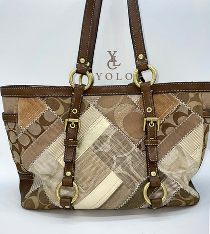 Coach Signature Patchwork Tote