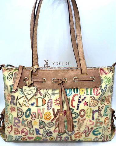 Dooney and Bourke Doodle Scibble Logo Satchel