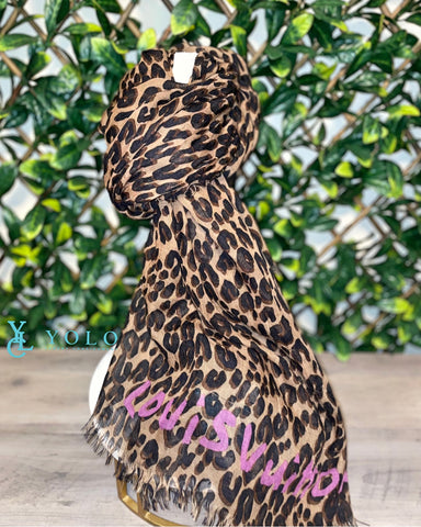 Louis Vuitton Leopard Scarf