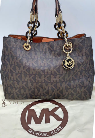 Michael Kors Monogram Cynthia Medium Satchel