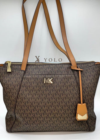 Michael Kors Monogram Maddie Tote Bag